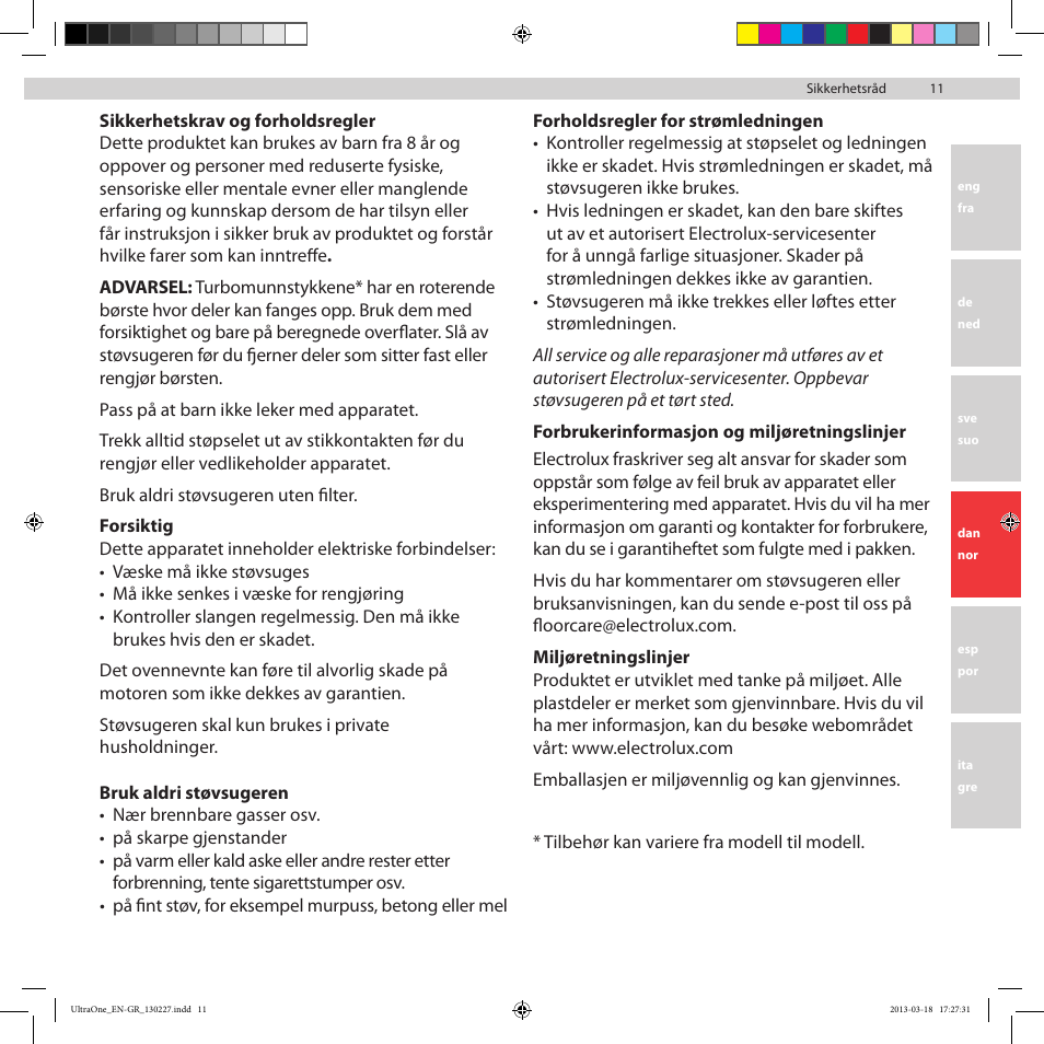 Electrolux UOANIMAL User Manual | Page 11 / 92