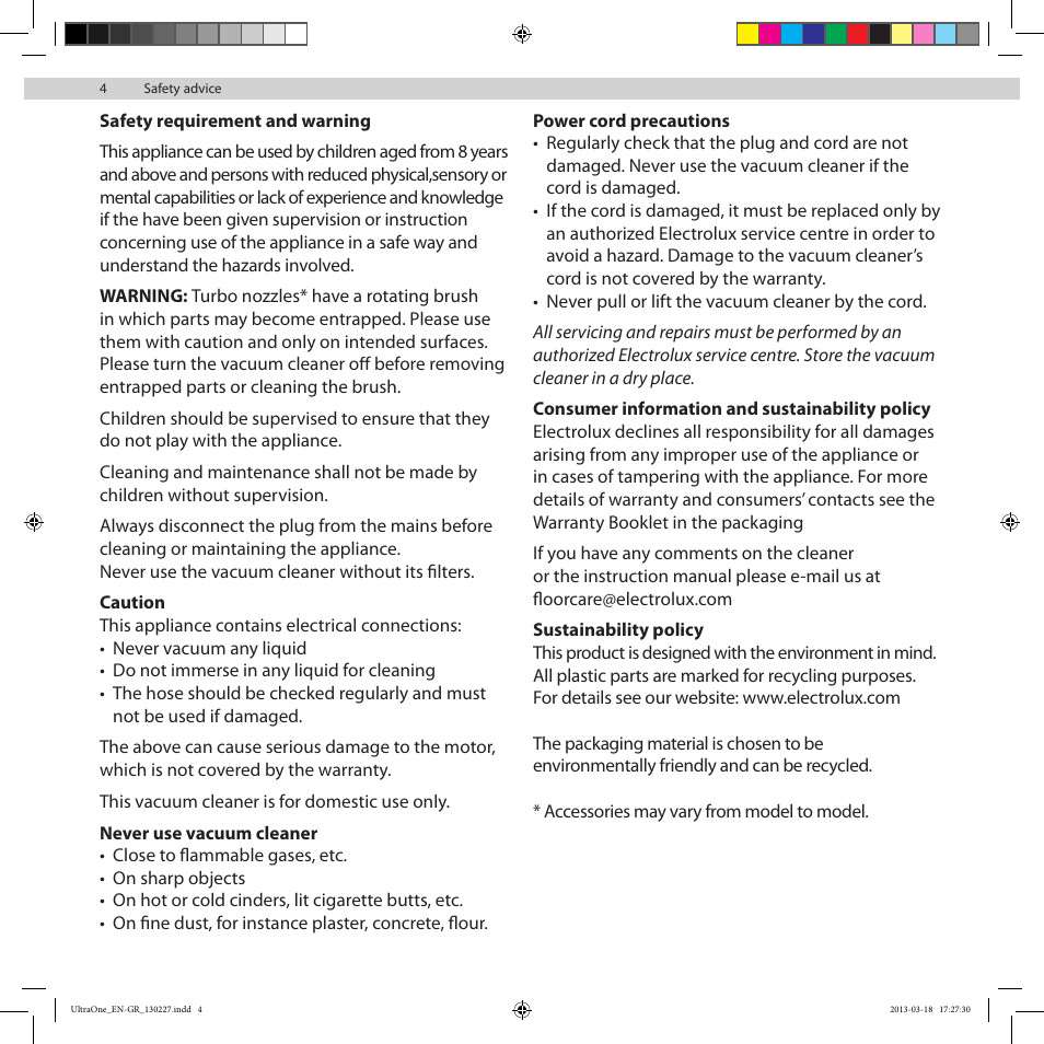 Electrolux UOANIMAL User Manual | Page 4 / 92