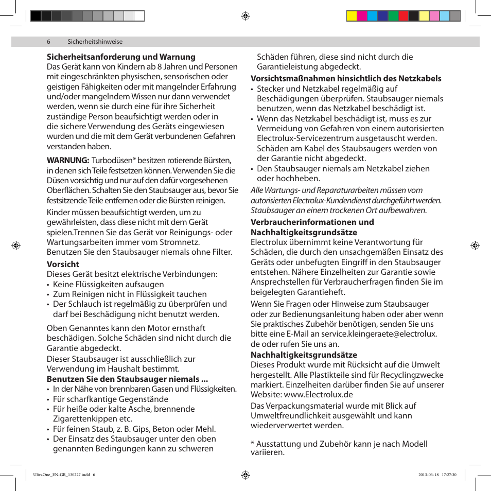 Electrolux UOANIMAL User Manual | Page 6 / 92