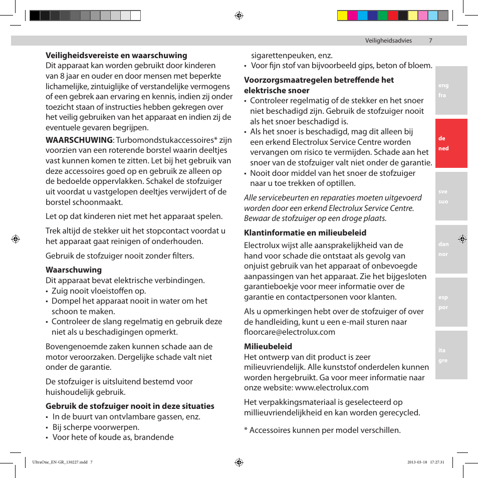 Electrolux UOANIMAL User Manual | Page 7 / 92