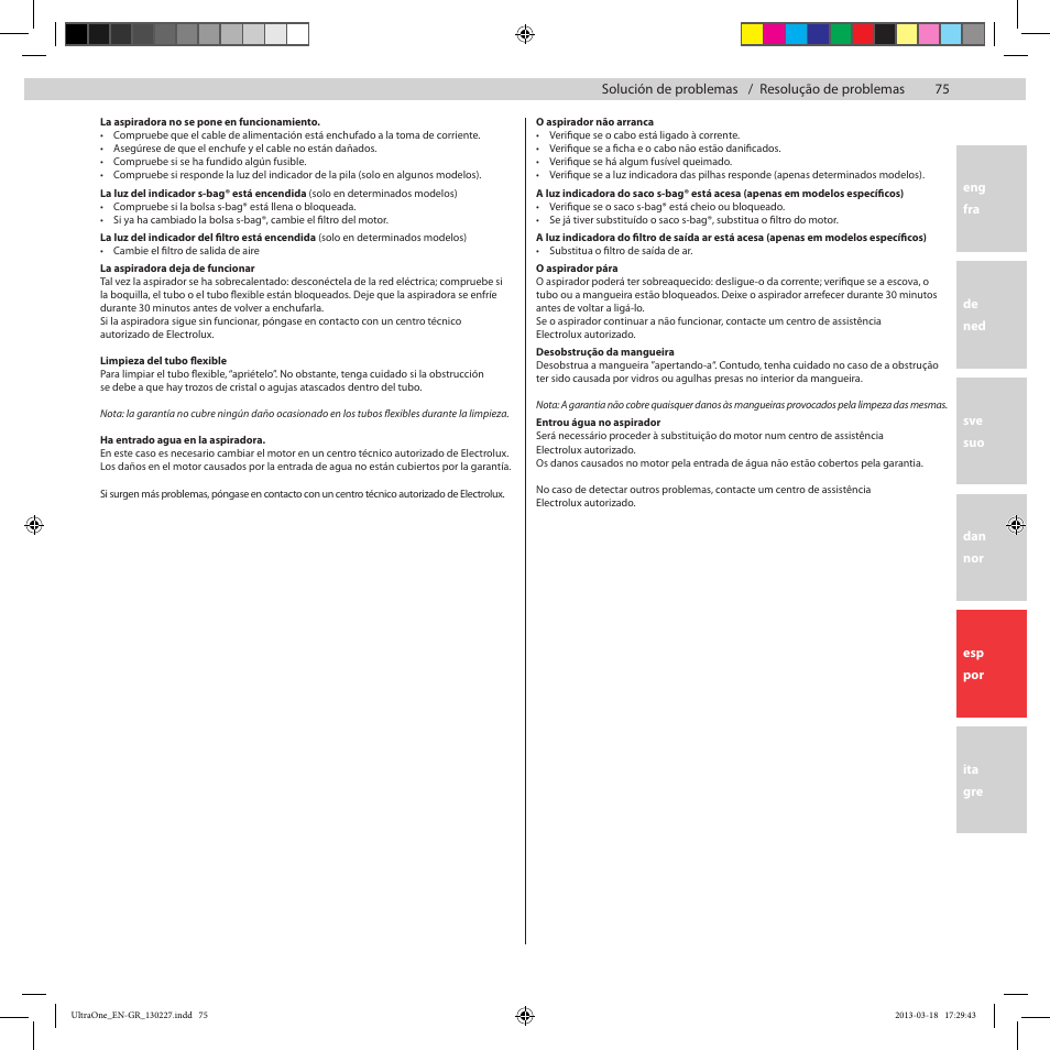 Electrolux UOANIMAL User Manual | Page 75 / 92