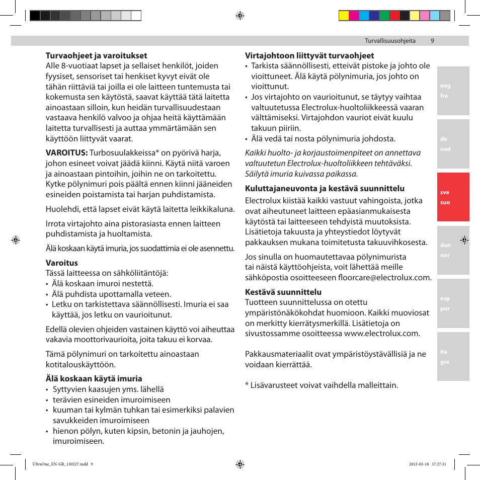 Electrolux UOANIMAL User Manual | Page 9 / 92