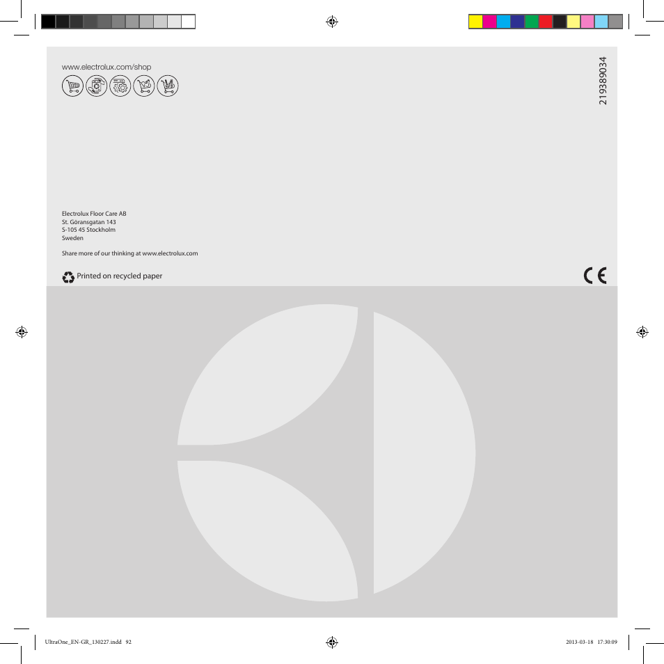 Electrolux UOANIMAL User Manual | Page 92 / 92