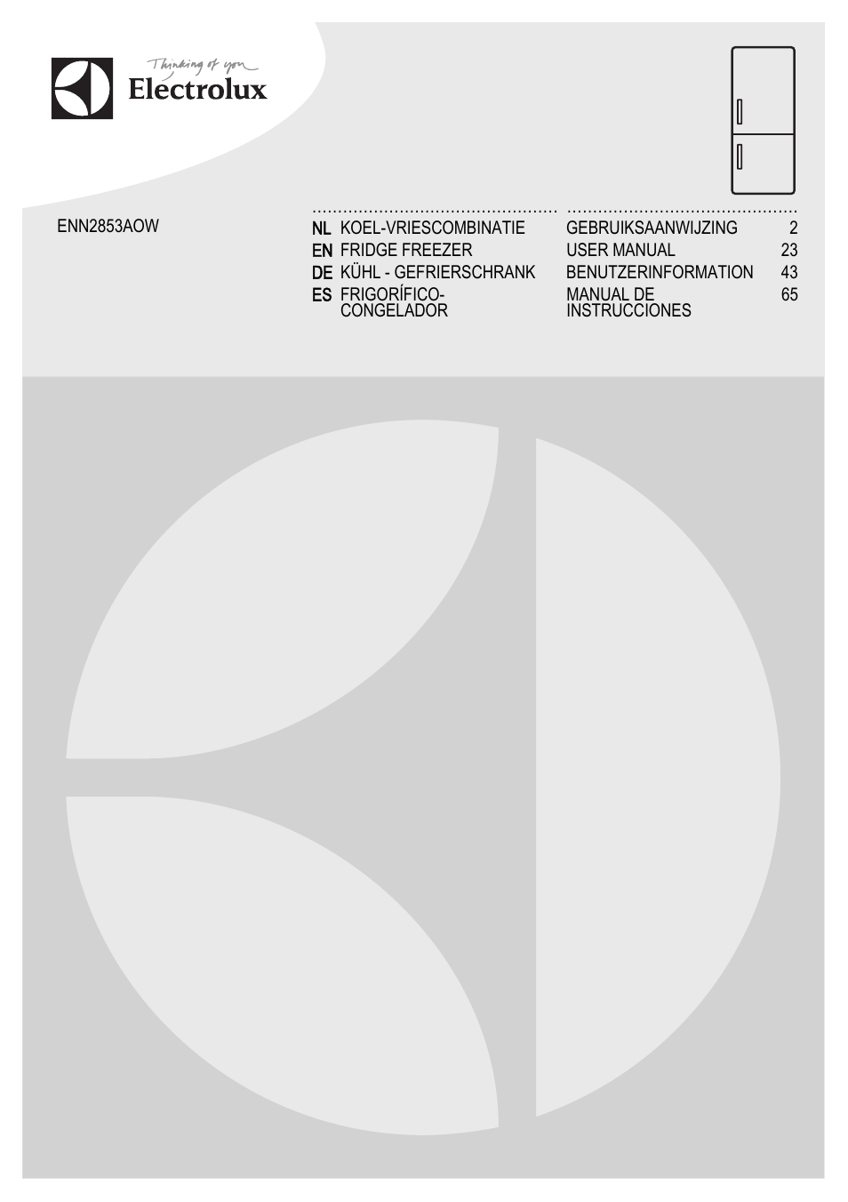 Electrolux ENN2853AOW User Manual | 88 pages