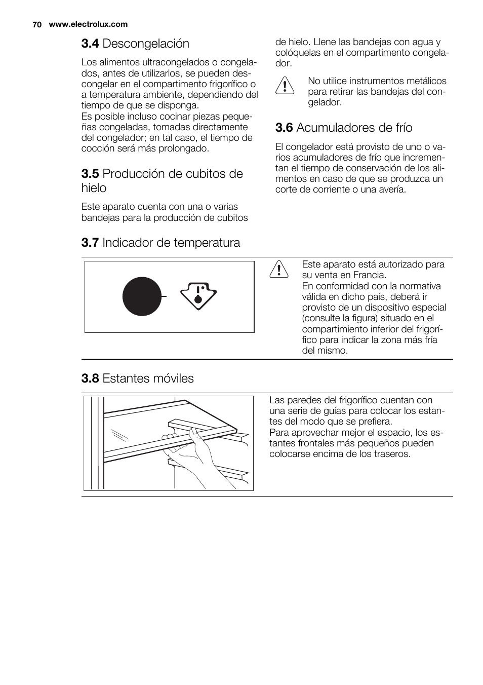 Electrolux ENN2853AOW User Manual | Page 70 / 88