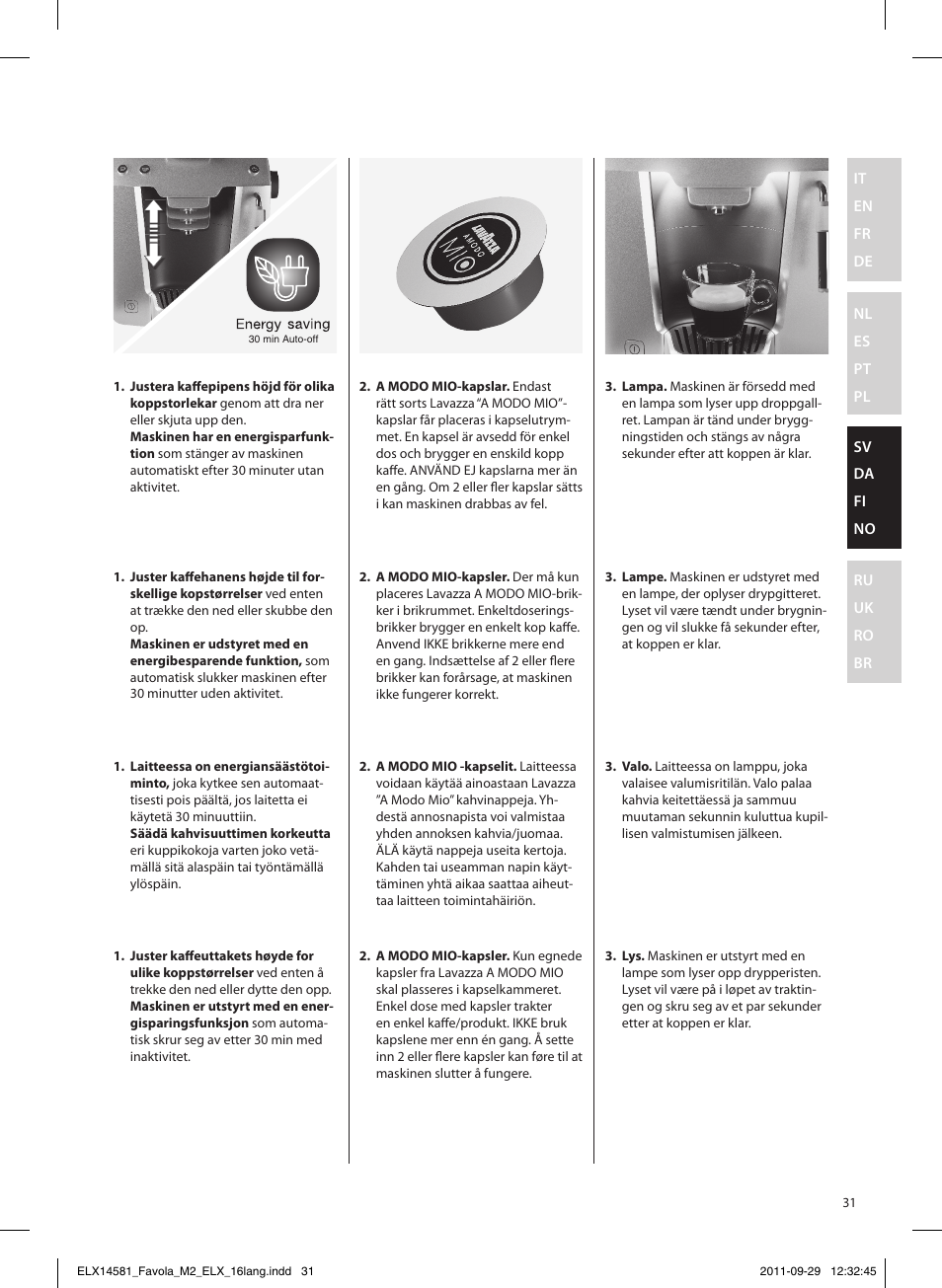 Electrolux ELM5200 User Manual | Page 31 / 52