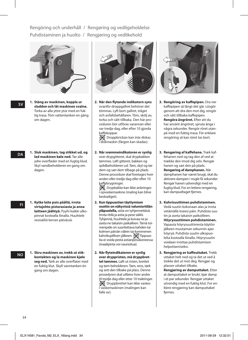 Electrolux ELM5200 User Manual | Page 34 / 52