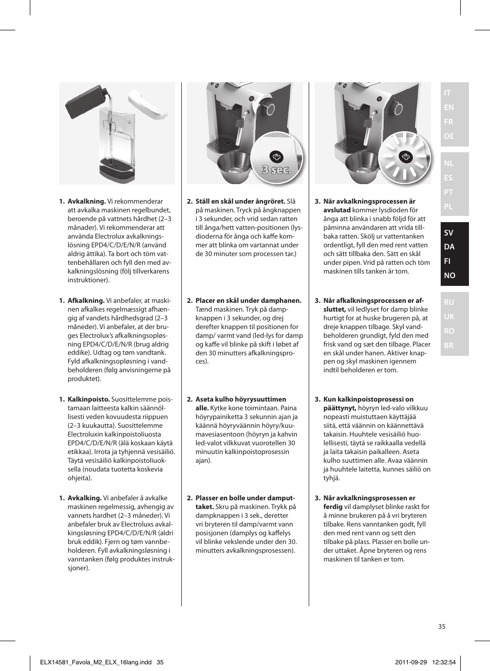 Electrolux ELM5200 User Manual | Page 35 / 52