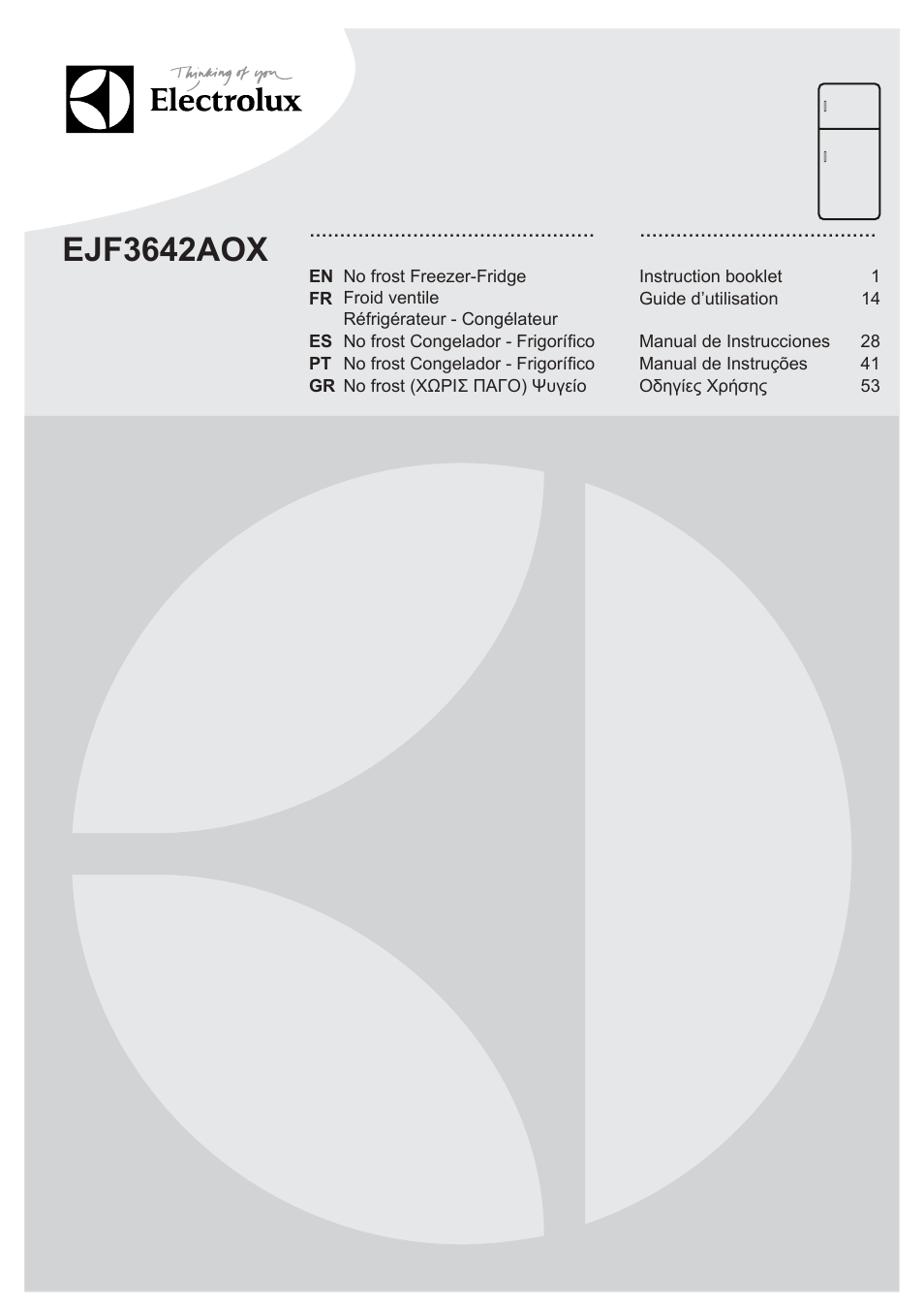 Electrolux EJF3642AOX User Manual | 68 pages