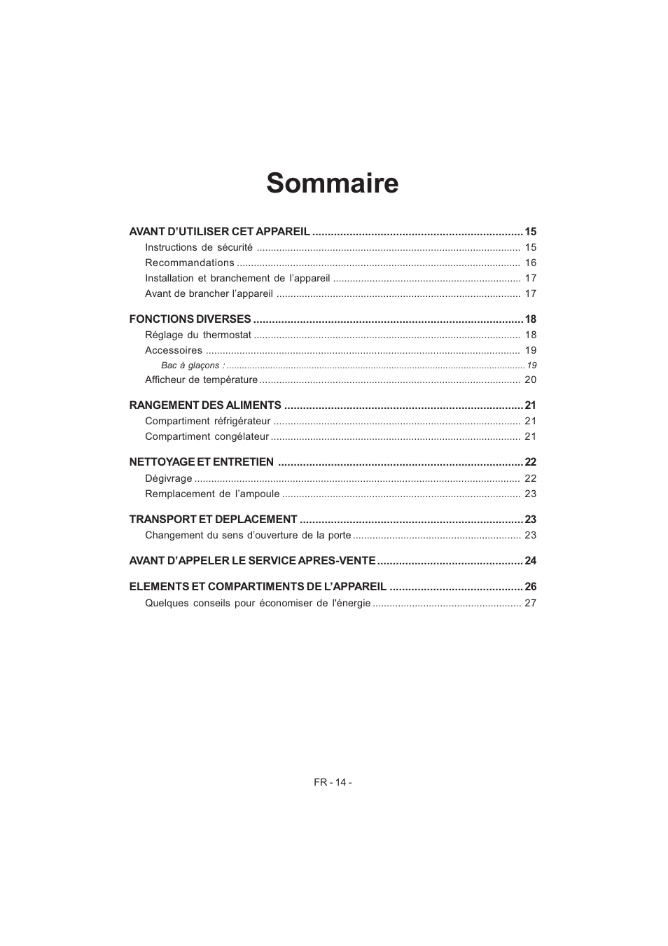Sommaire | Electrolux EJF3642AOX User Manual | Page 16 / 68
