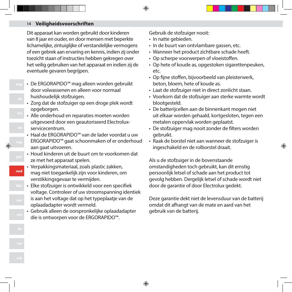 Electrolux ZB3012 User Manual | Page 14 / 84