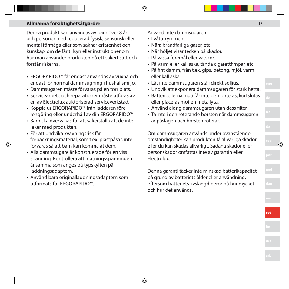 Electrolux ZB3012 User Manual | Page 17 / 84
