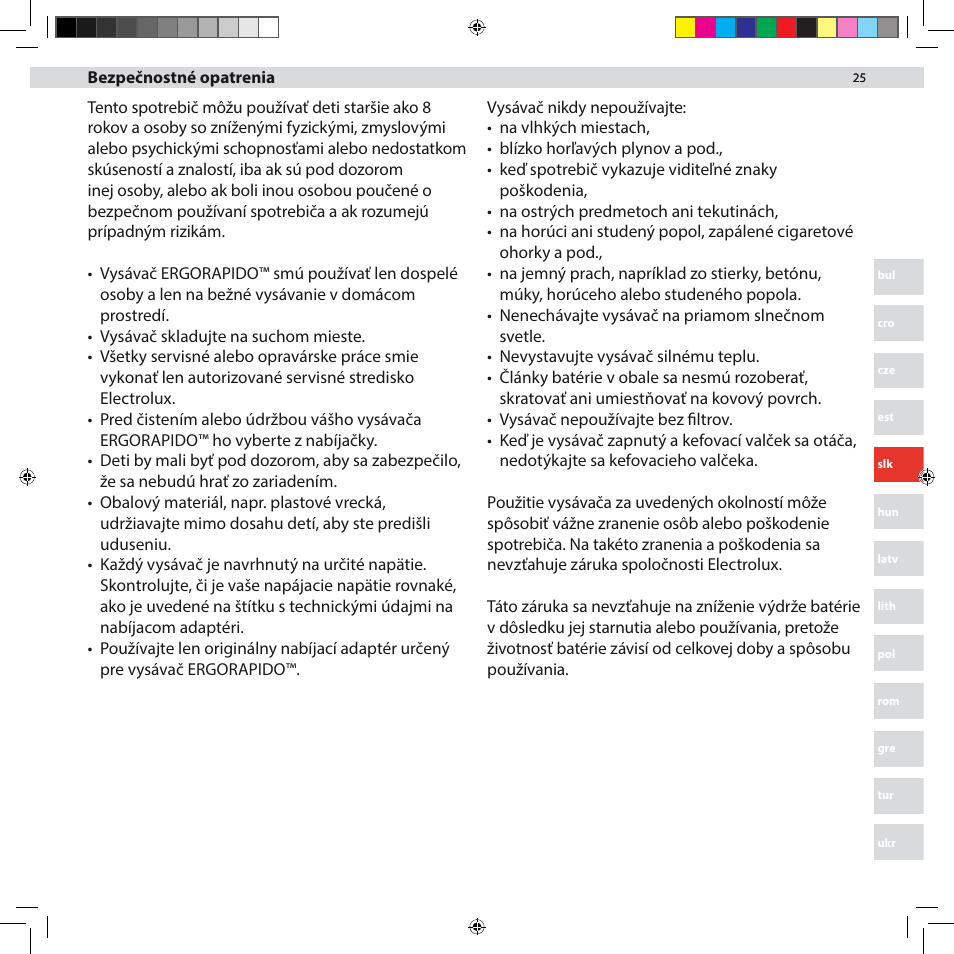 Electrolux ZB3012 User Manual | Page 25 / 84