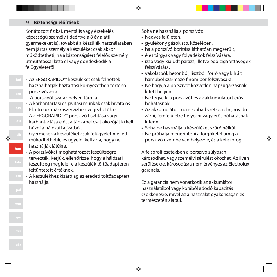 Electrolux ZB3012 User Manual | Page 26 / 84