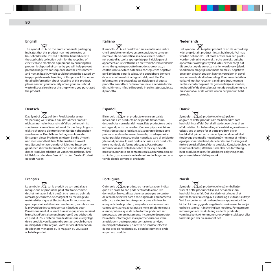 Electrolux ZB3012 User Manual | Page 80 / 84