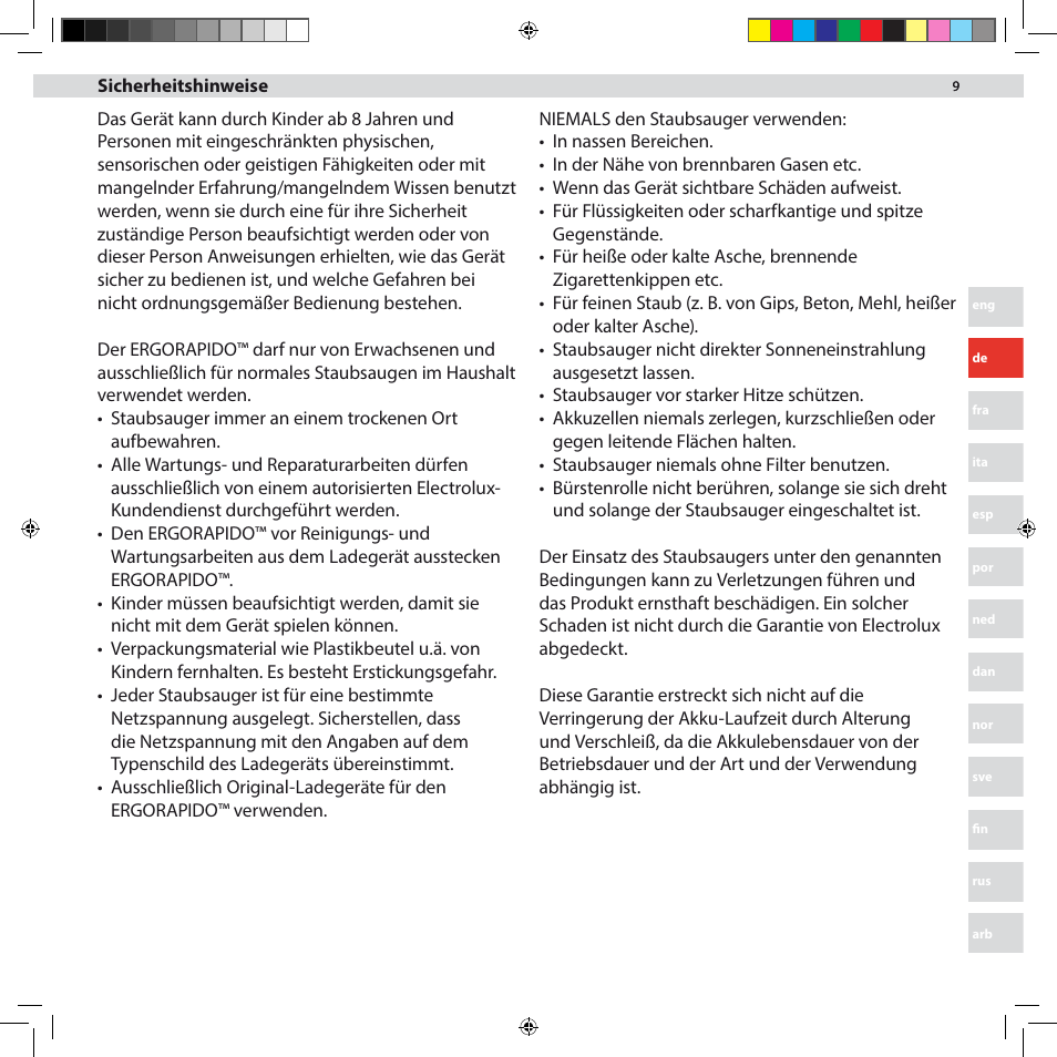 Electrolux ZB3012 User Manual | Page 9 / 84