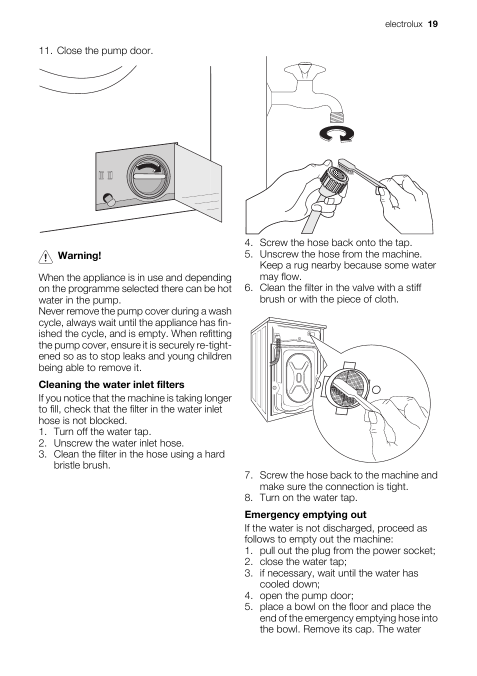 Electrolux EWF127410X User Manual | Page 19 / 56
