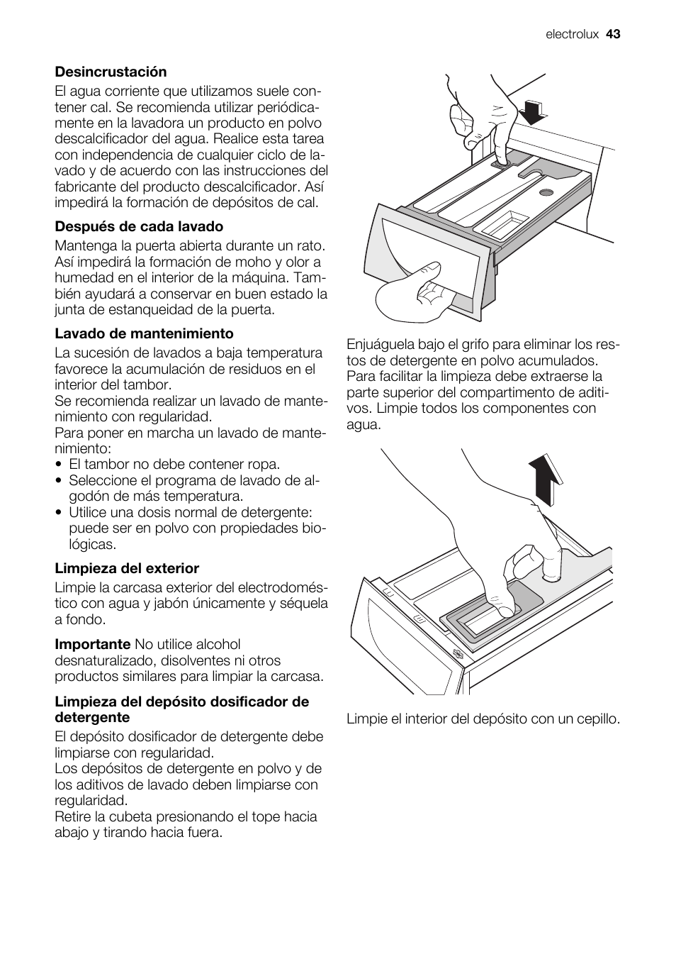 Electrolux EWF127410X User Manual | Page 43 / 56