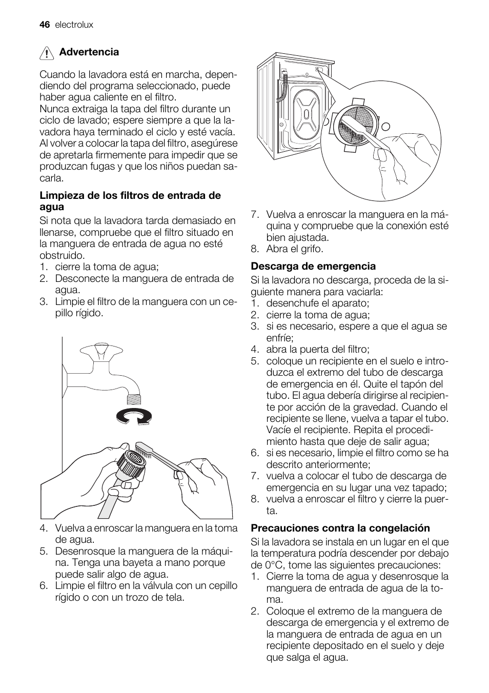 Electrolux EWF127410X User Manual | Page 46 / 56