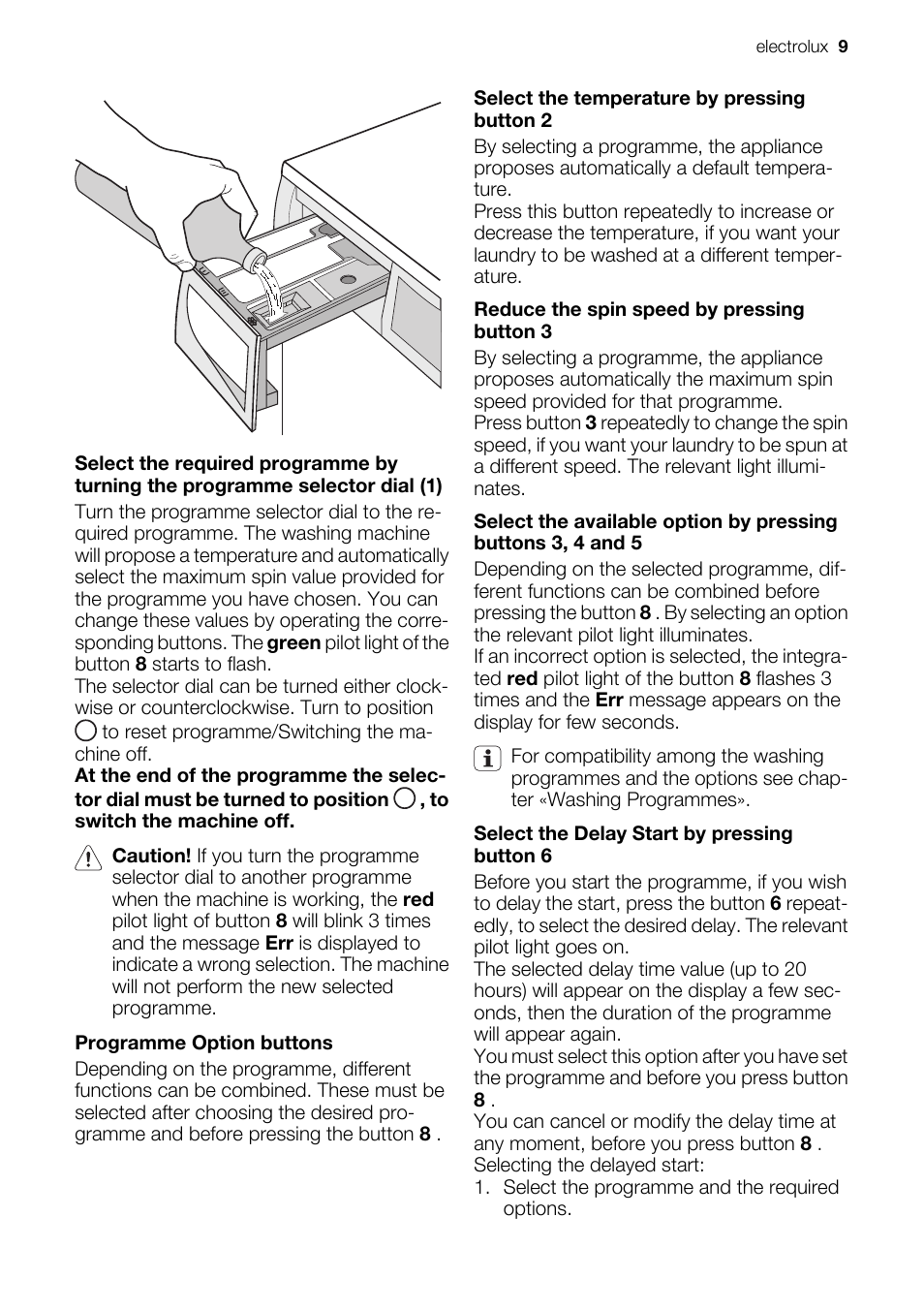 Electrolux EWF127410X User Manual | Page 9 / 56