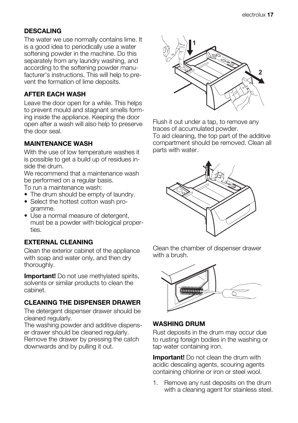 Electrolux EWG147540W User Manual | Page 17 / 88