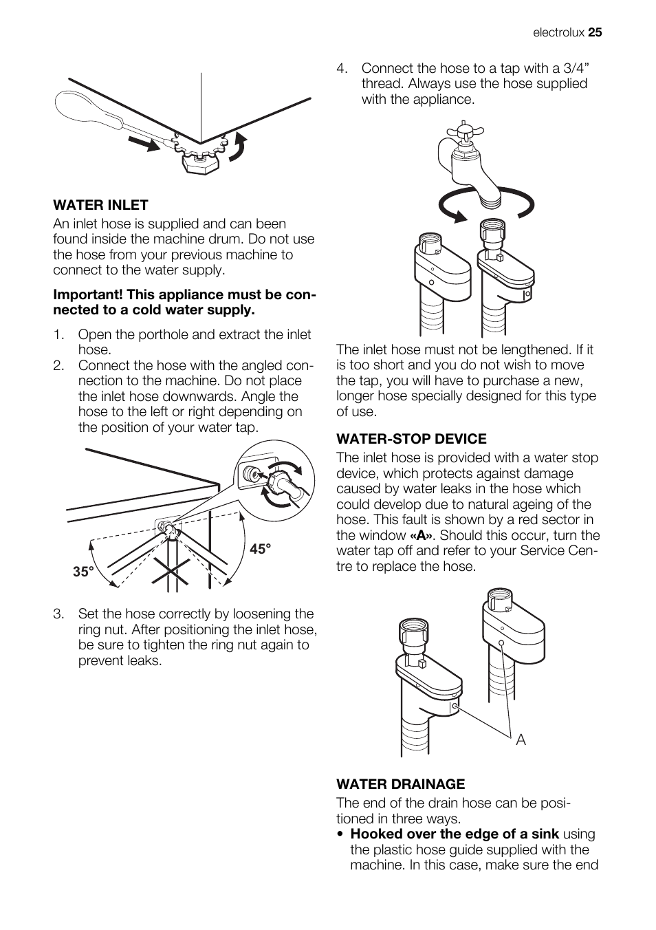 Electrolux EWG147540W User Manual | Page 25 / 88