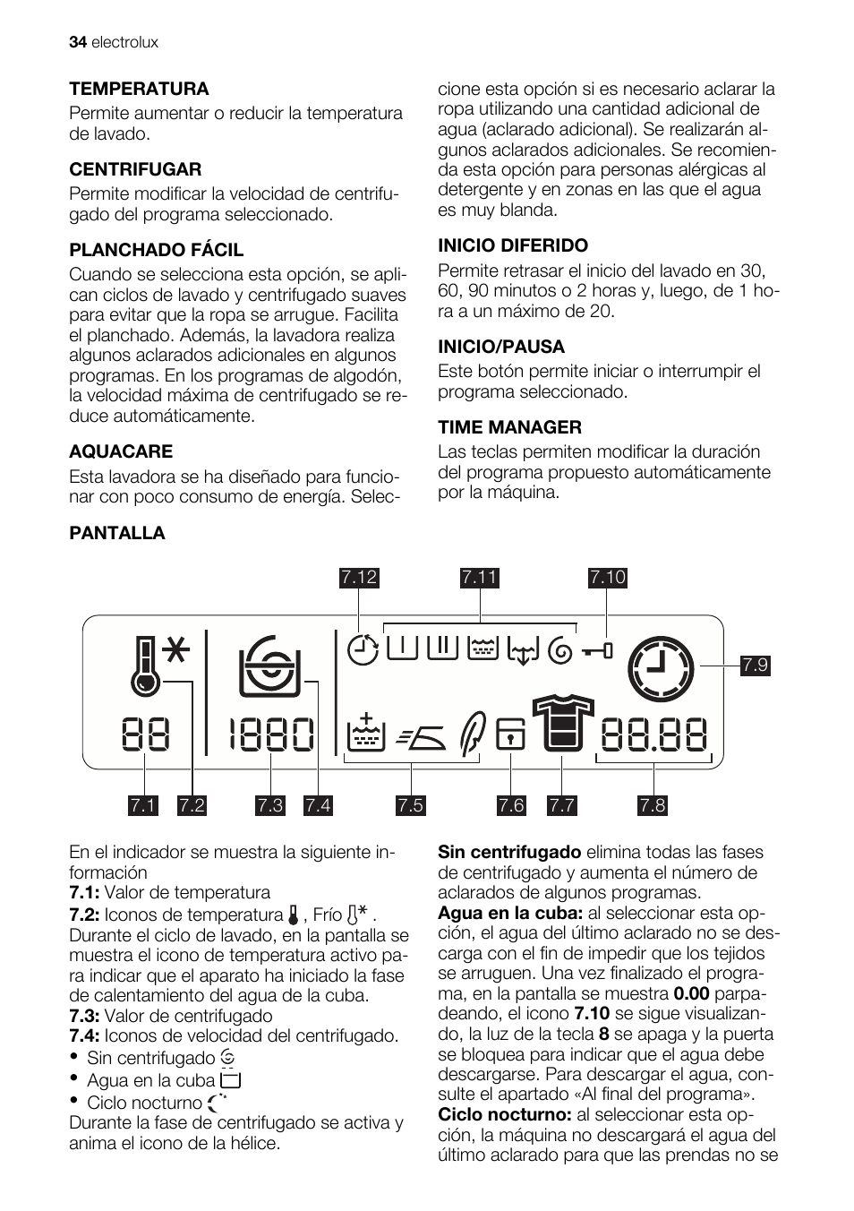 Electrolux EWG147540W User Manual | Page 34 / 88