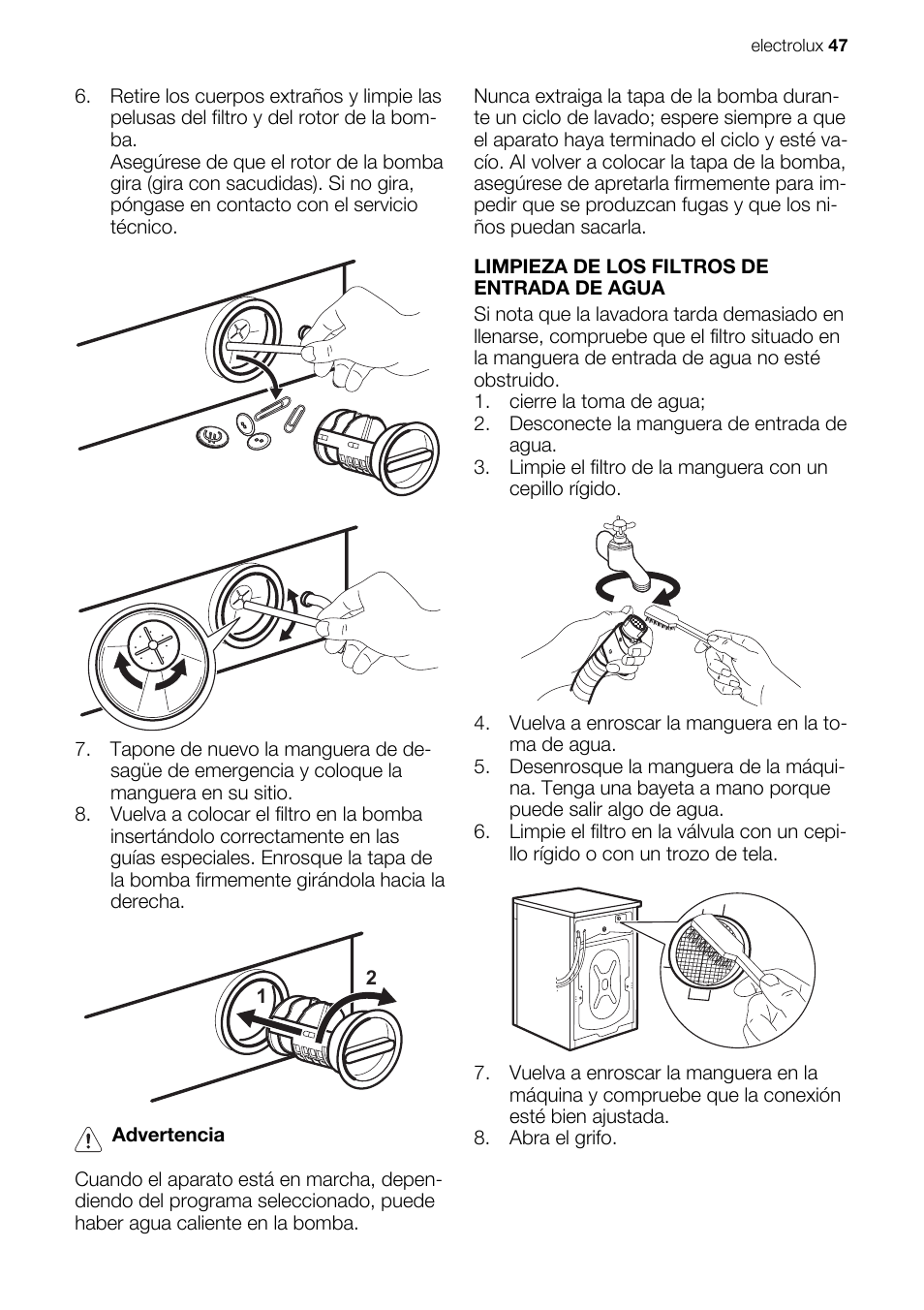 Electrolux EWG147540W User Manual | Page 47 / 88