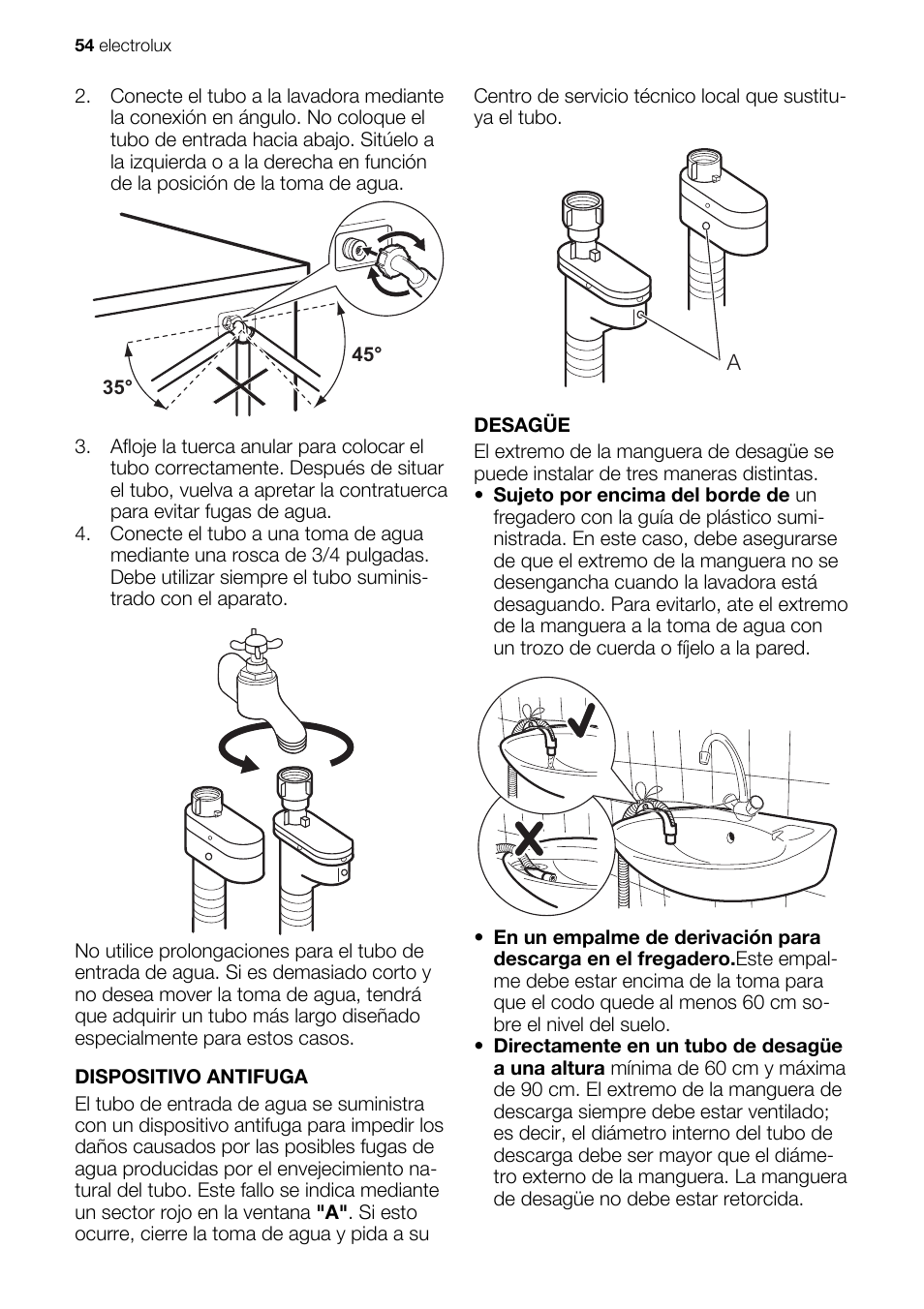 Electrolux EWG147540W User Manual | Page 54 / 88