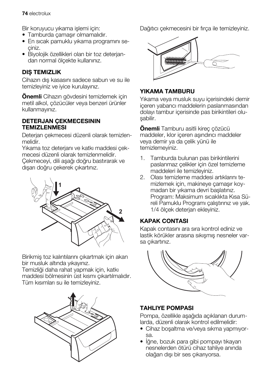 Electrolux EWG147540W User Manual | Page 74 / 88