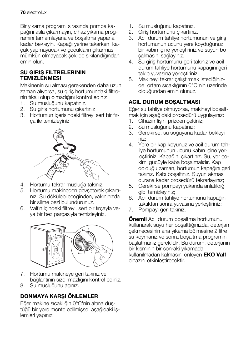 Electrolux EWG147540W User Manual | Page 76 / 88