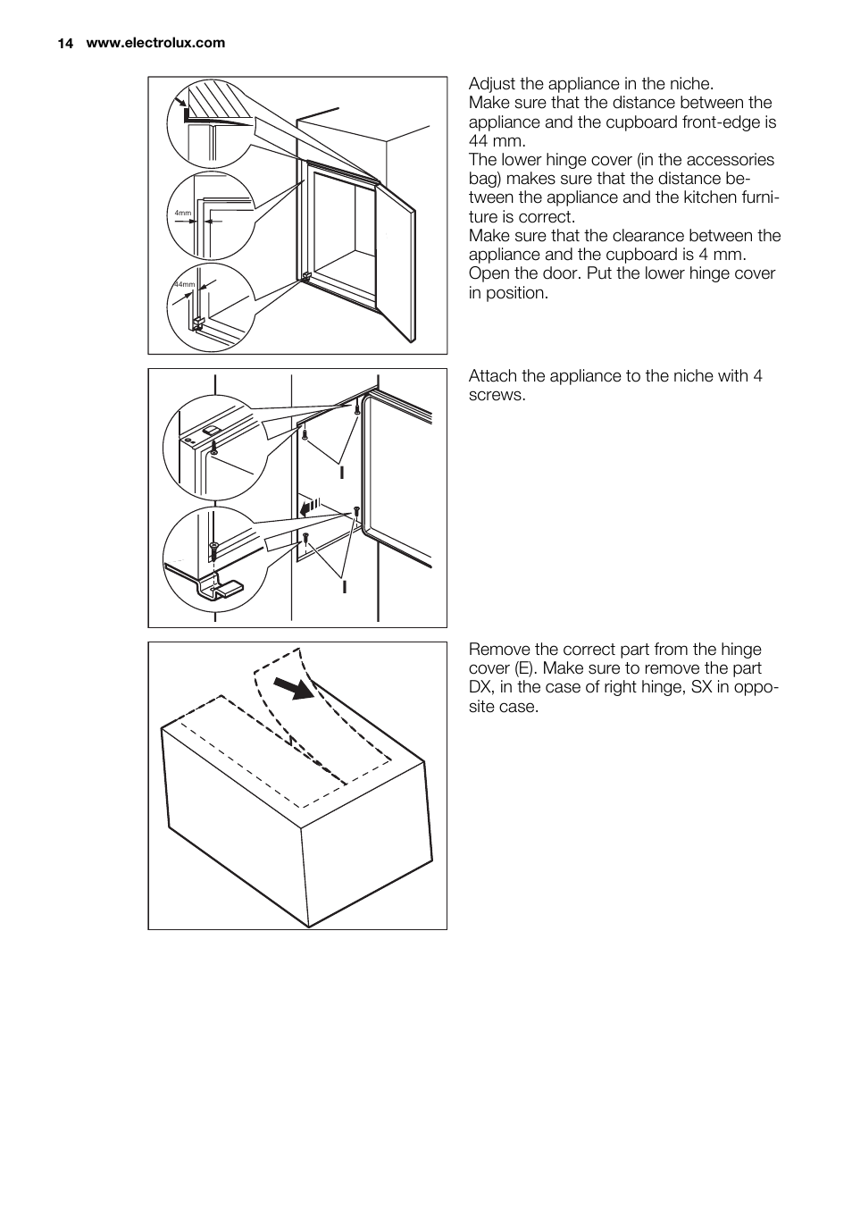 Electrolux EUN2243AOW User Manual | Page 14 / 40