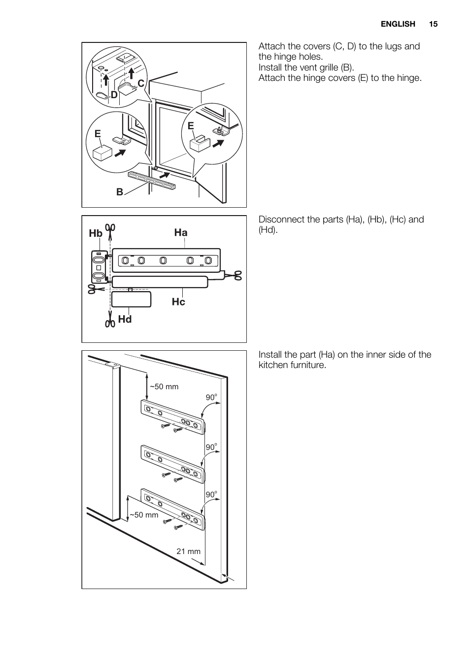 Eb d c | Electrolux EUN2243AOW User Manual | Page 15 / 40