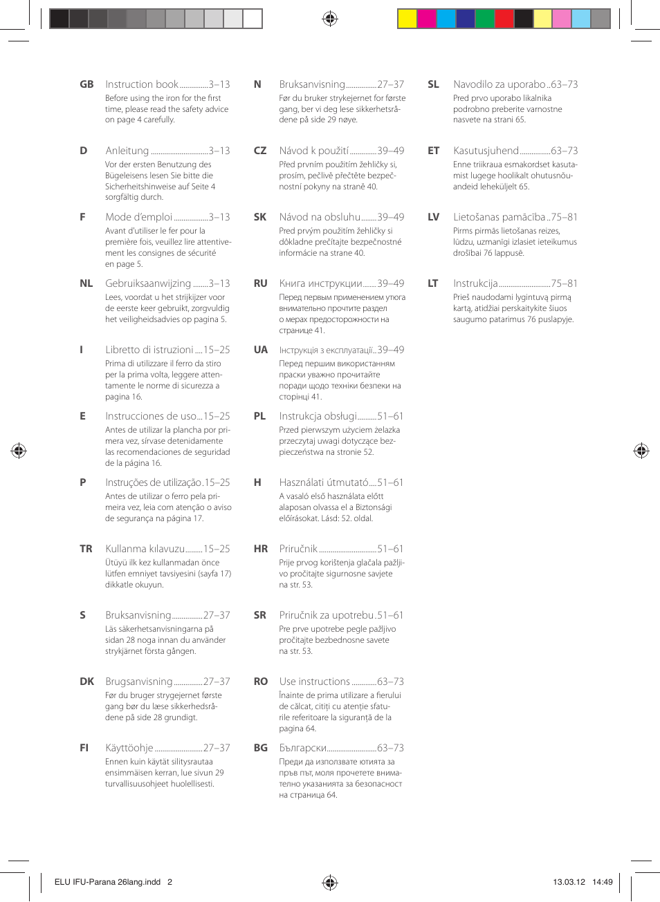Electrolux EDB5110MO User Manual | Page 2 / 84