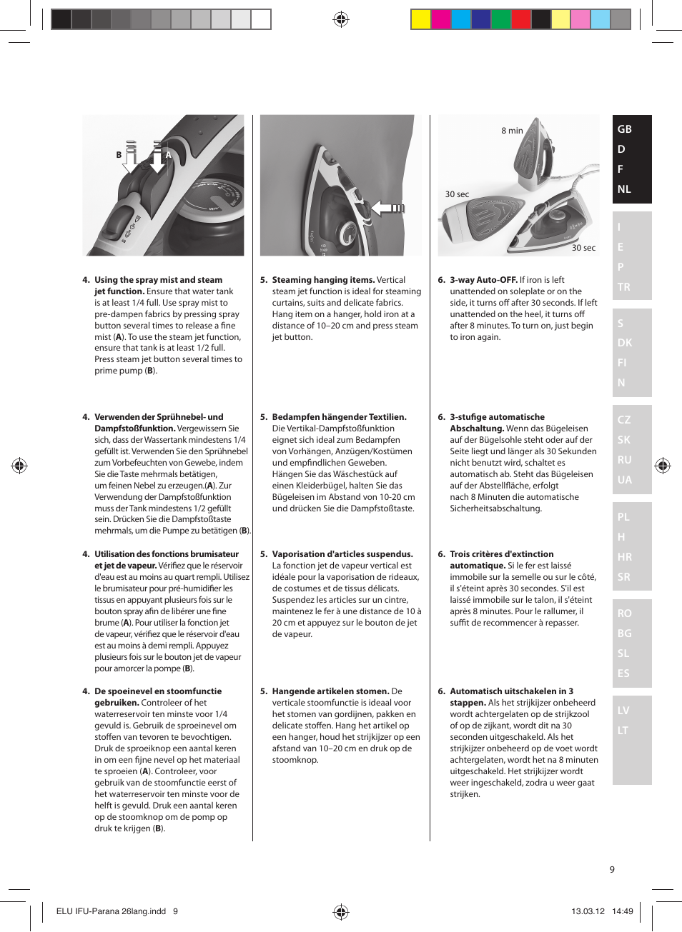 Electrolux EDB5110MO User Manual | Page 9 / 84