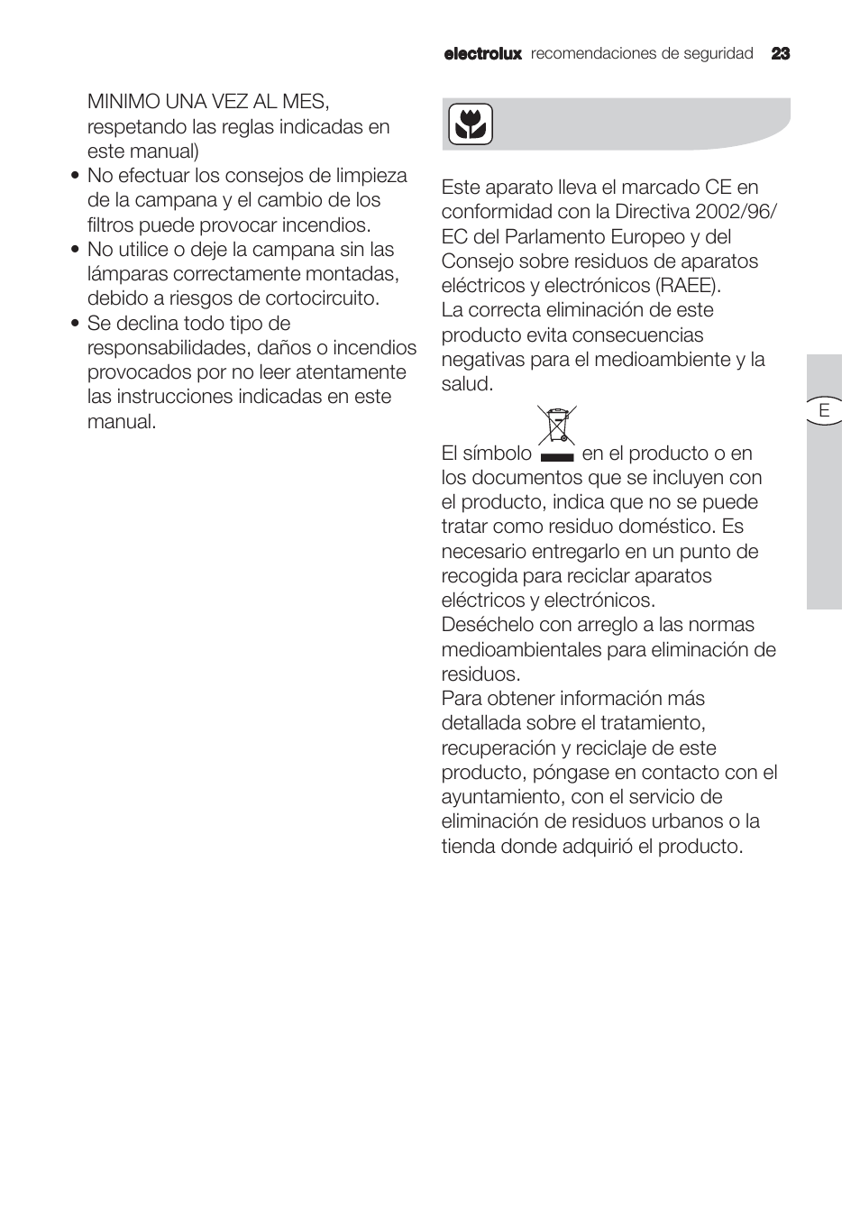 Electrolux EFC90244X User Manual | Page 23 / 56