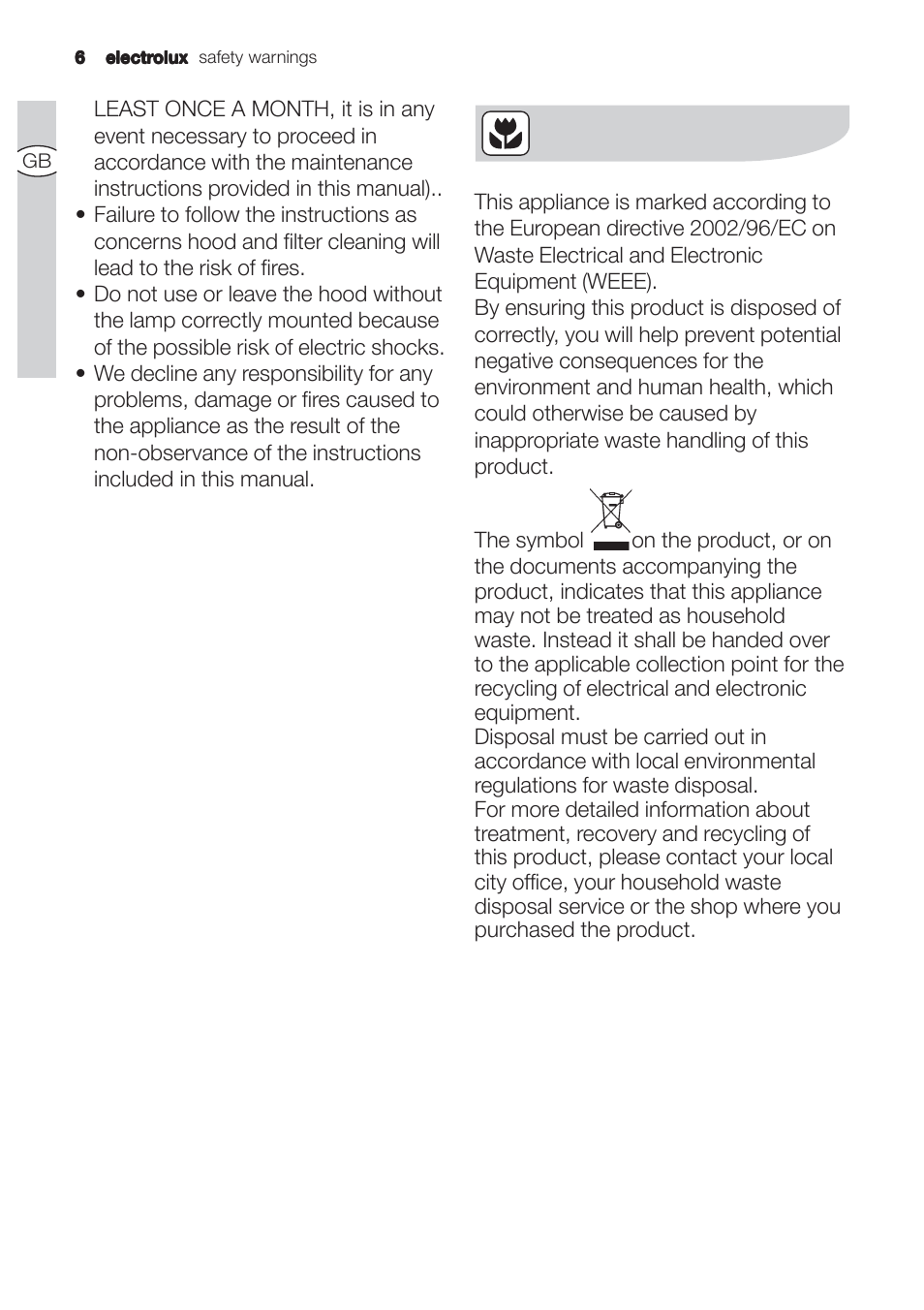 Electrolux EFC90244X User Manual | Page 6 / 56