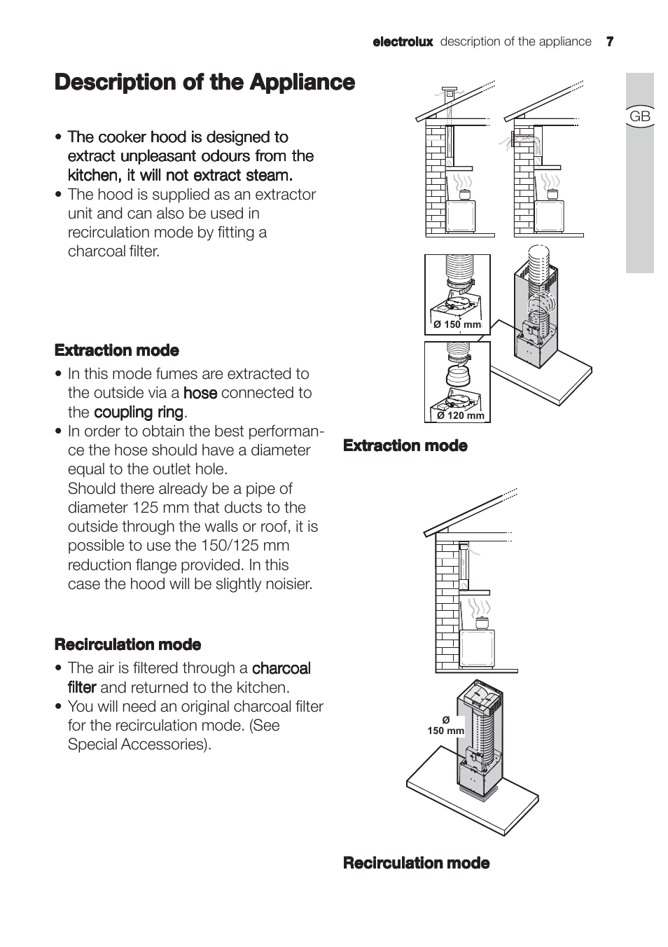 Description of the appliance | Electrolux EFC90244X User Manual | Page 7 / 56