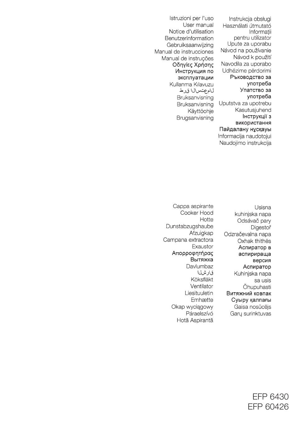 Electrolux EFP60426X User Manual | 68 pages