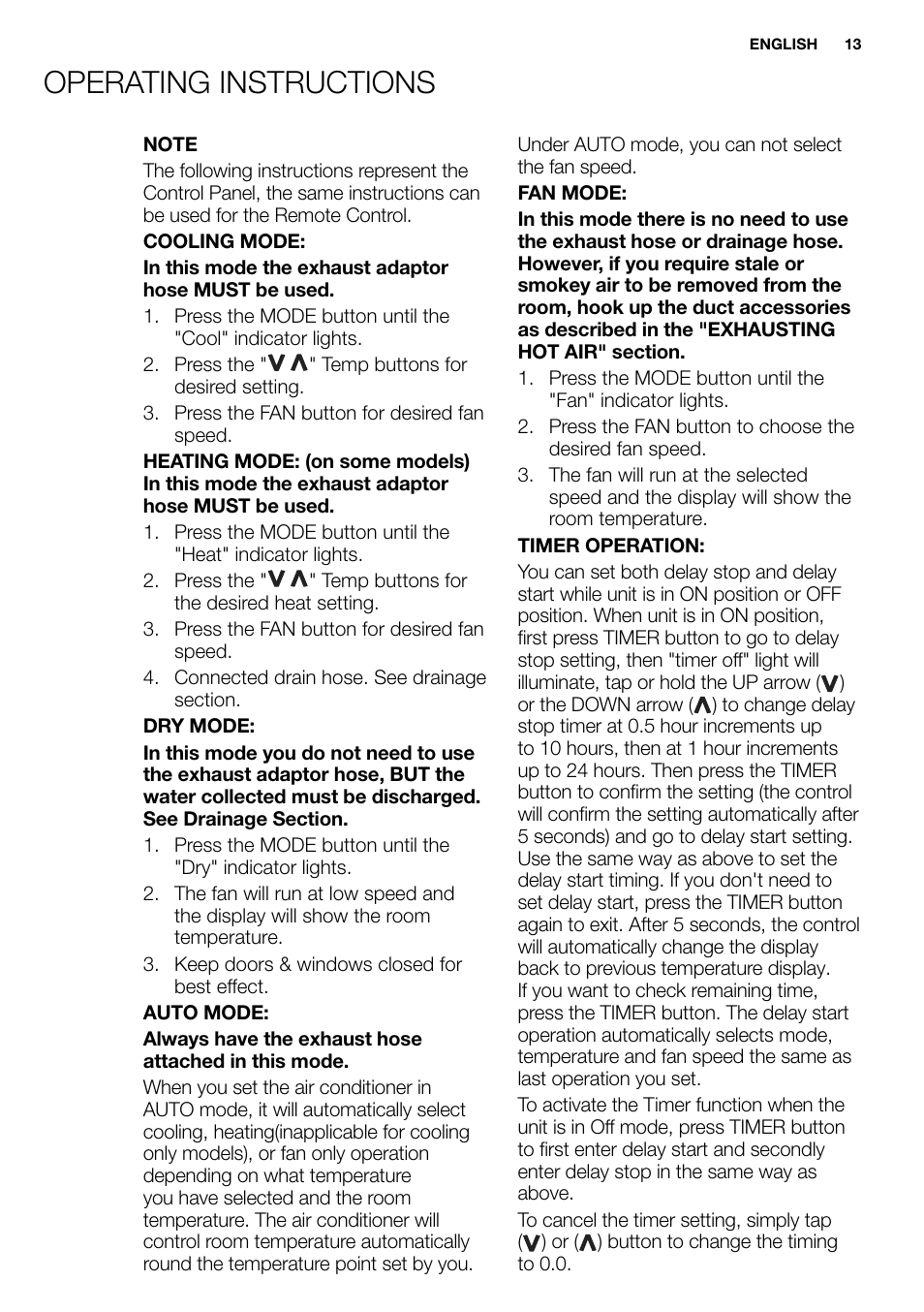 New eu portable manual_en_fr_it_es_pt_13, Operating instructions | Electrolux EXP09HN1WI User Manual | Page 13 / 86