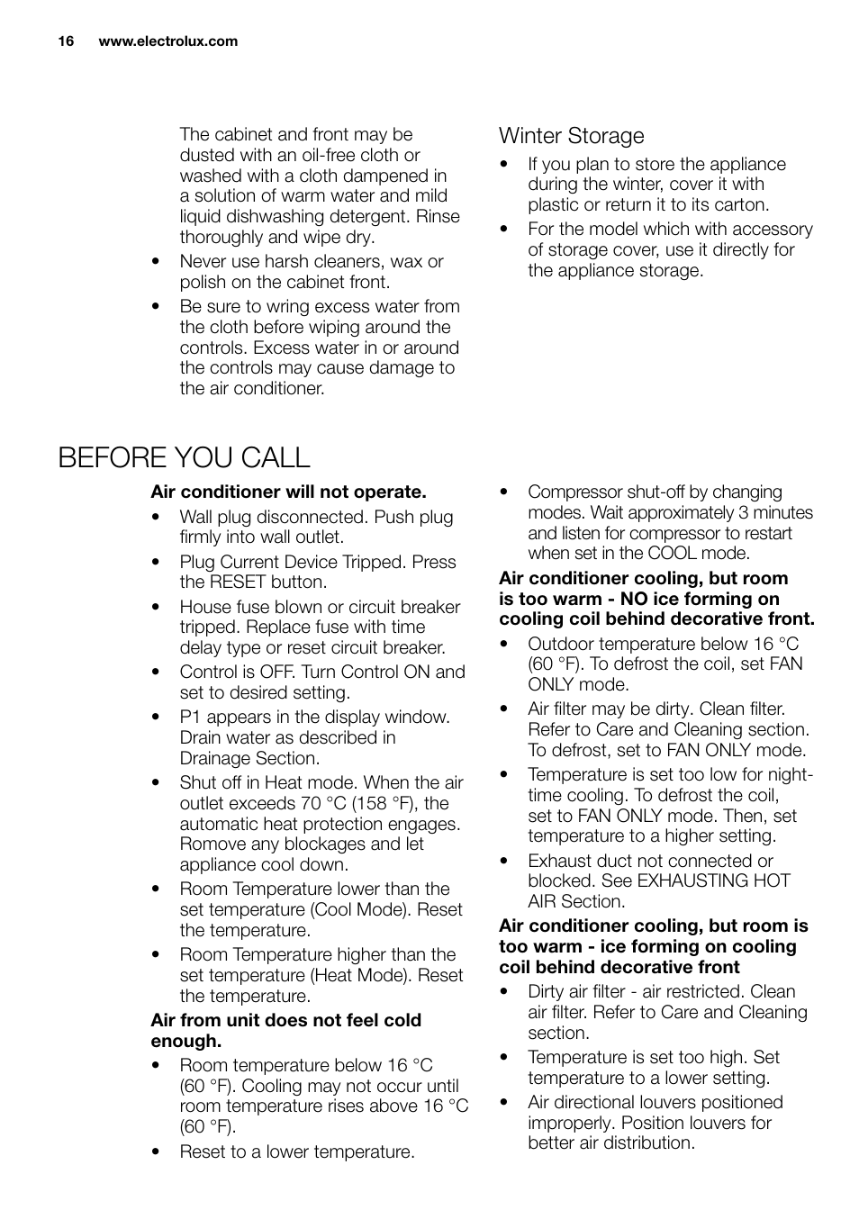 New eu portable manual_en_fr_it_es_pt_16, Winter storage | Electrolux EXP09HN1WI User Manual | Page 16 / 86