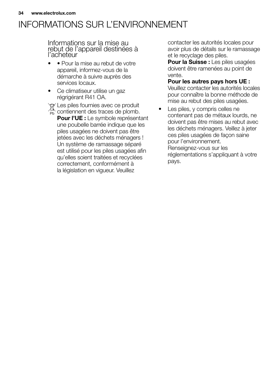 New eu portable manual_en_fr_it_es_pt_34 | Electrolux EXP09HN1WI User Manual | Page 34 / 86