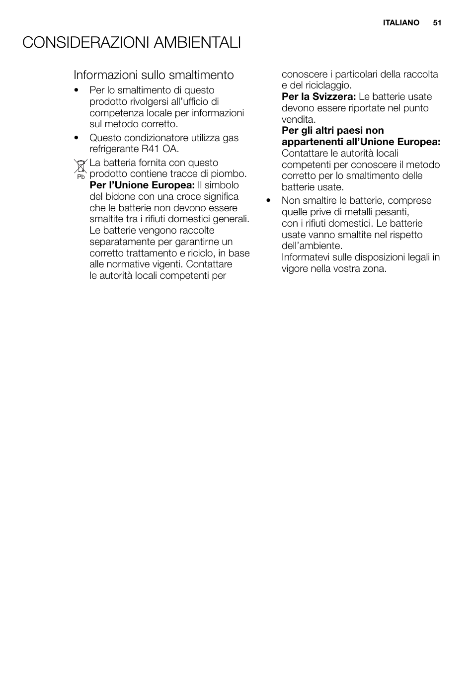 New eu portable manual_en_fr_it_es_pt_51, Informazioni sullo smaltimento | Electrolux EXP09HN1WI User Manual | Page 51 / 86