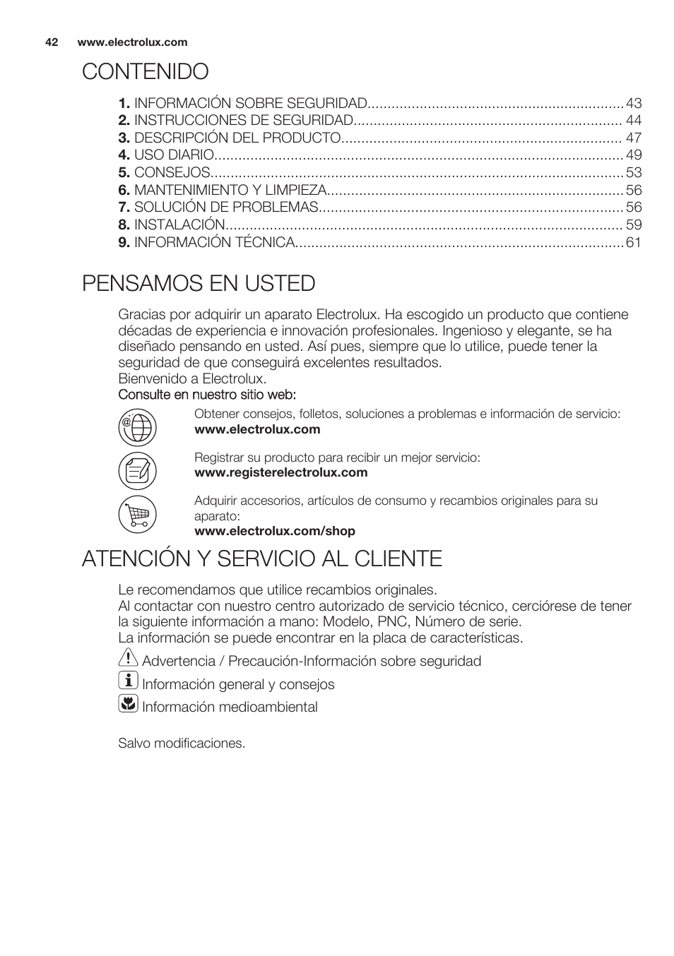 Electrolux EHO8840FOG User Manual | Page 42 / 64