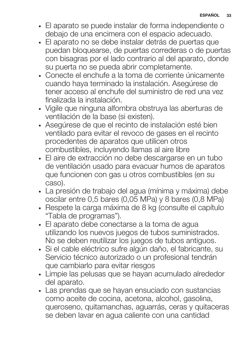 Electrolux EWW1486HDW User Manual | Page 33 / 64