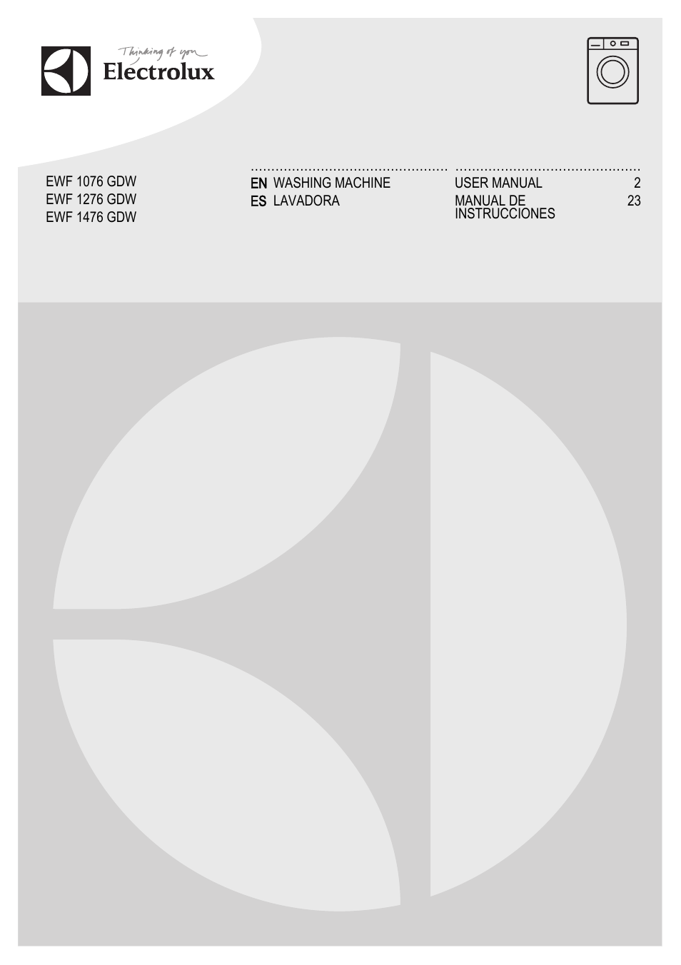 Electrolux EWF1476GDW User Manual | 48 pages