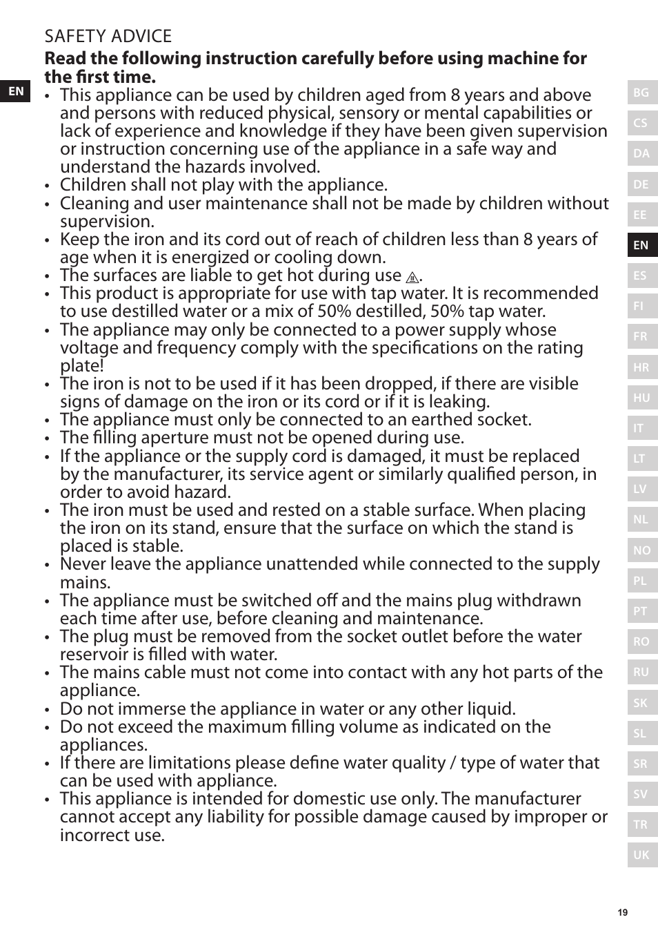 Electrolux EDB5220 User Manual | Page 19 / 84