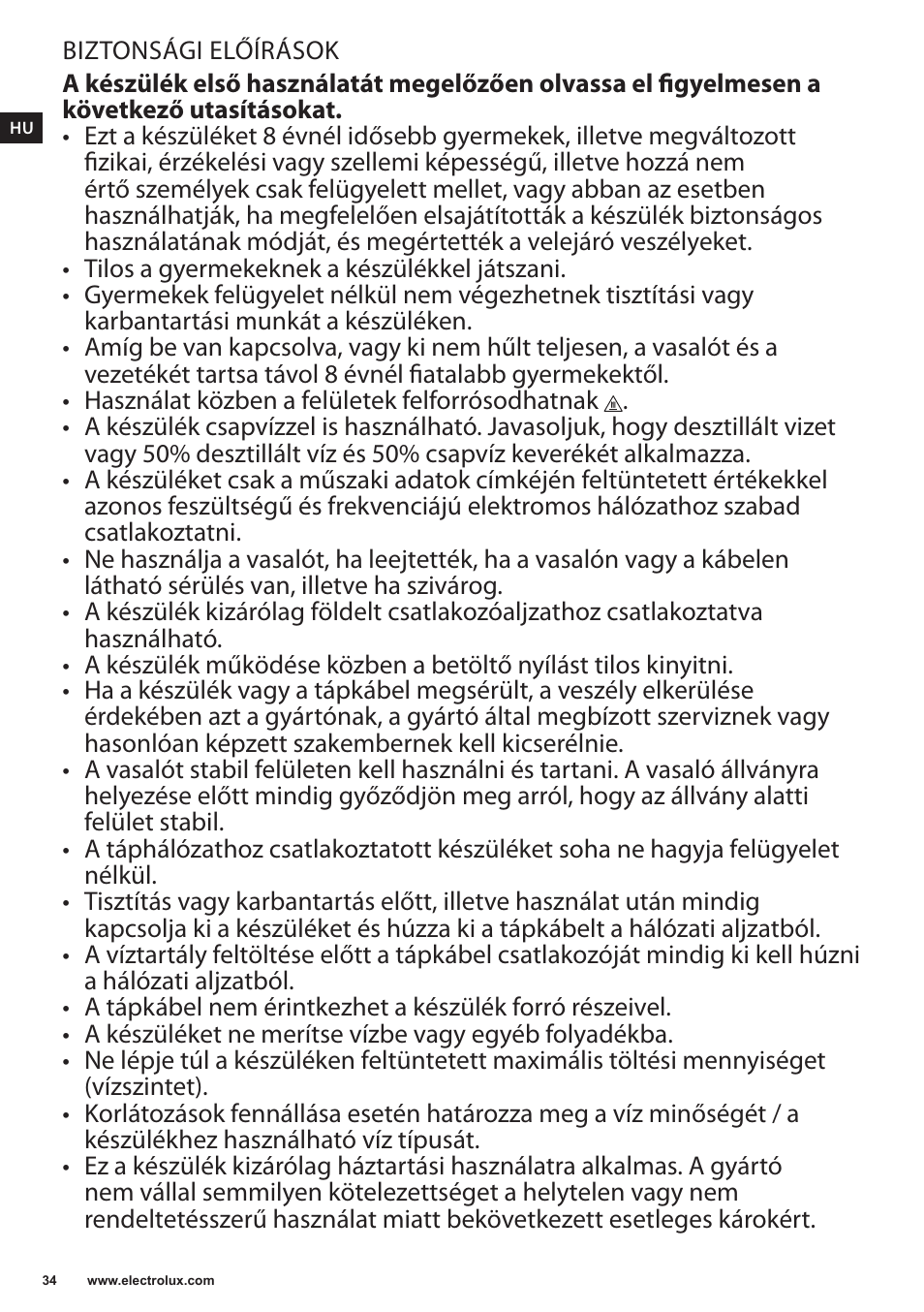 Electrolux EDB5220 User Manual | Page 34 / 84