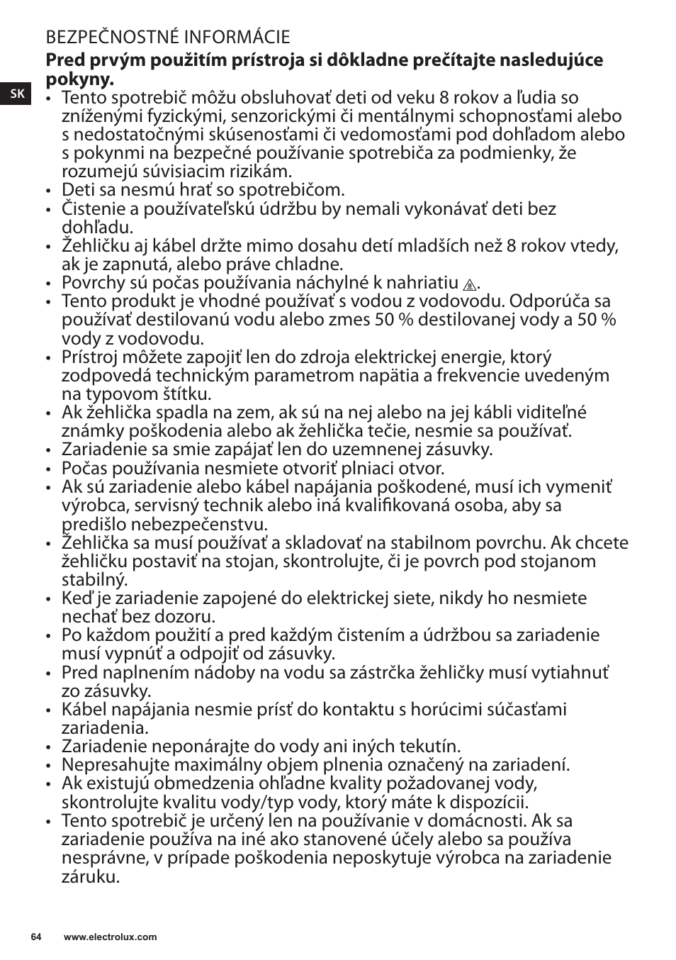 Electrolux EDB5220 User Manual | Page 64 / 84