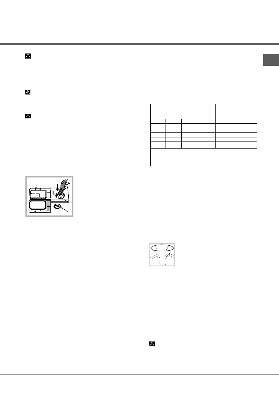 Produit de rinçage et sel régénérant, Charger le produit de rinçage, Charger le sel régénérant | Hotpoint Ariston LFSA+ M284 A WH User Manual | Page 33 / 84